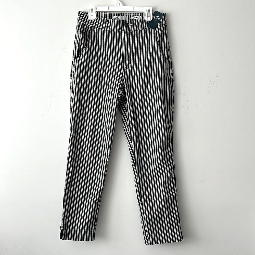 NWT Hollister Ultra High Rise striped ankle length pants